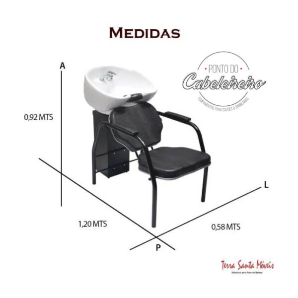 medidas lavatorio de barbearia